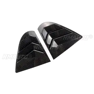 Pour Mitsubishi Lancer EX X EVO 2008-2018, cache de persienne latérale de fenêtre arrière de voiture, garniture de style fibre de carbone, pièces automobiles - Product Image 2