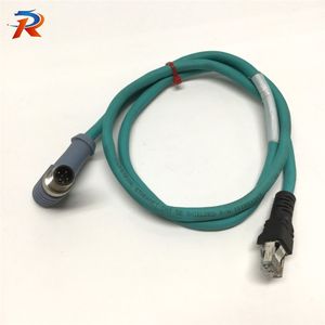 Wssd Rj45s 443-1m kabel Ethernet Cordset M12 4-pin sudut kanan untuk Rj45, 1m baru asli stok tersedia industri otomatis - Product Image 1