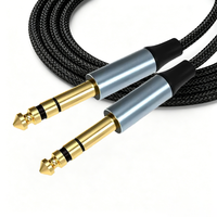 Vente directe usine – Câble audio guitare 6,35 mm mâle en cuivre étamé, prise jack plaquée or OEM ODM, double blindage, câble stéréo 6,5 mm