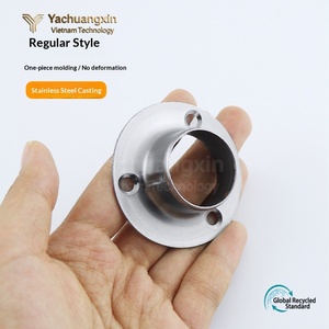 Support de raccordement à bride en acier inoxydable pour tuyau rond, idéal pour l'installation domestique - Product Image 4