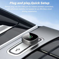 WiFi 6 Bluetooth 5.4 Adaptor CarPlay Nirkabel Universal Koneksi Smartphone Kabel USB Kotak Multimedia Layar Mobil
