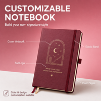 Carnet A5 personnalisé en PU de qualité supérieure, papier 100 g/m², fermeture élastique, double marque-page, attache pour stylo, pour notes quotidiennes, planification, cadeau