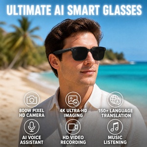 AI Smart Sunglasses with Real-time Translation 8MP Camera Wireless Bluetooth Audio Glasses for Business Travel Wholesale - Product Image 1