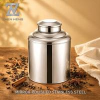 Boîte à thé gaufrée d'inspiration zen en acier inoxydable 410, boîte artisanale pour une vie durable et saine