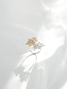 Bague en or 14 carats avec flocon de neige et diamant, bijoux fins, vente en gros, fabricant sur mesure, OEM ODM, usine de bijoux, cadeau pour femme, fournisseur en gros - Product Image 2