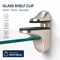 Support de fixation mural réglable en acier inoxydable pour étagère en verre, idéal pour cuisine, salle de bain, armoire et meubles