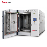 Machine de revêtement sous vide PVD automatique AsiaLink PLC avec pompe à moteur pour bracelets, chaînes de cheville, bijoux imitation, placage couleur or pour la vente au détail