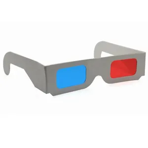 نظارات ورقية ثلاثية الأبعاد, نظارات ورقية رخيصة السعر ثلاثية الأبعاد ، نظارات عرض فيديو افتراضية ثلاثية الأبعاد ، زجاج أزرق سماوي الأحمر/الأخضر ثلاثي الأبعاد