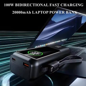 Nouvelle <span class=keywords><strong>Batterie</strong></span> <span class=keywords><strong>Externe</strong></span> 20000 mAh pour Ordinateur <span class=keywords><strong>Portable</strong></span> PD 100W, Recharge Ultra Rapide <span class=keywords><strong>avec</strong></span> Indicateur LED et Câble USB Intégré - Product Image 6