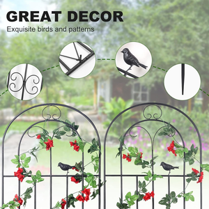 Oniya Jardin Treillis Plantes Grimpantes Fer Blanc Vignes En Pot Légumes Fleurs Fil Métallique Treillis Grille Panneaux pour Lierre Roses - Product Image 5