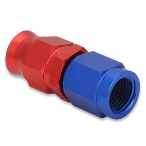 Kyostar Blue+Red/Black 6AN Aluminum 0 Degree AN Oil Fuel Hose Fitting Adapter