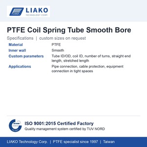 Tubo de Resorte en Espiral de PTFE, Tubo Enrollado Elástico de Diámetro Interior Liso para Conexión de Tuberías y Cables en Espacios Reducidos - Product Image 5