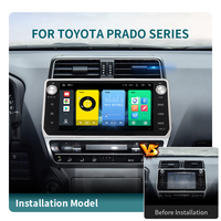7 "/9"/10.1 "lecteur multimédia DVD de voiture Navi stéréo pour Toyota Prado série 2002-2019 Octa Core Android 14 amplificateur automatique OBD2