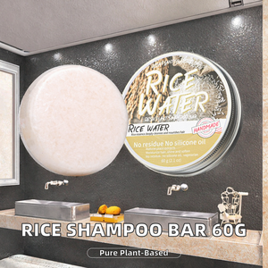 Savon Solide Shampoing au Riz 60g Fait Main Entièrement Naturel à Base de Plantes Prévention de la Chute des Cheveux Cheveux Lisses Brillants Biologique Vegan Solide Hydratant - Product Image 2