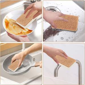 ฟองน้ำขัดครัวแบบหนาพิเศษ เป็นมิตรกับสิ่งแวดล้อม ทำจากใยมะพร้าวคุณภาพสูง แผ่นขัดทำความสะอาดจากใยพืชและวอลนัท - Product Image 4