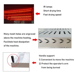 Đèn 4 Hồng Ngoại 1600W 16Inch X 18Inch Với Máy Sấy Đèn <span class=keywords><strong>Flash</strong></span> In Hình Bánh Xe Tự Do Cho Áo Phông - Product Image 4