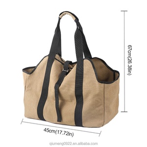 Sac fourre-tout universel en <span class=keywords><strong>bois</strong></span> de <span class=keywords><strong>chauffage</strong></span> grande capacité avec sangle de rembourrage sac de rangement en toile robuste intérieur extérieur transport en <span class=keywords><strong>bois</strong></span> - Product Image 3