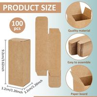 Boîte cadeau rectangulaire pliable en papier kraft avec couvercles pour bougies, cadeaux de fête, flacons d'huiles essentielles, anniversaires, mariages