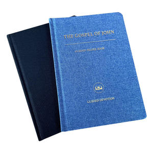 Carnet ligné A5 personnalisé en tissu de lin avec estampage à chaud doré - Product Image 2