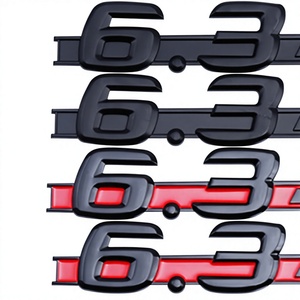 Emblème de coffre de voiture ABS 63 6.3, autocollant 3D, lettres en relief pour C204 A205 S205 S204 W204 W205 C63s C55 - Product Image 3