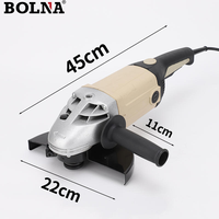Meuleuse d'angle sans fil de qualité industrielle BOLNA, moteur sans balais, 9 000 tr/min, meuleuse électrique pour la découpe, le polissage, usage général