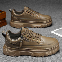 Chaussures classiques pour hommes, nouvelles chaussures de sport pour hommes, imperméables, antidérapantes, en cuir noir, pour les déplacements professionnels, tendance, décontractées