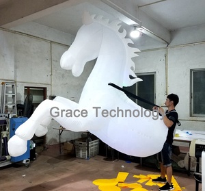 Cavallo da passeggio gonfiabile bianco all'aperto/decorazione gonfiabile della parata del Costume animale del cavallo per la pubblicità - Product Image 6