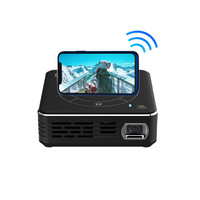 Projecteur de poche DLP, 55 lumens ANSI, Android 9.0 LED, 1500:1, 3D, compatible 1080P, 4 Go 32 Go pour cinéma maison intérieur/extérieur