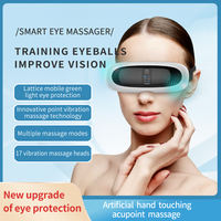 Masseur oculaire portable avec thérapie par la lumière pulsée et massage tactile au point d'acupuncture Différents modes Rouge et vert Profitez n'importe où