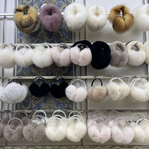 2025 gros hiver chaud doux pleine fourrure cache-oreilles de haute qualité luxe moelleux femmes réel vison fourrure cache-oreilles - Product Image 6