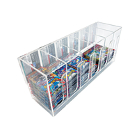 6 Slots Trading Card Booster Clear Acrylic Pokemoon Card Display Rack TGC Booster Pack Dispenser