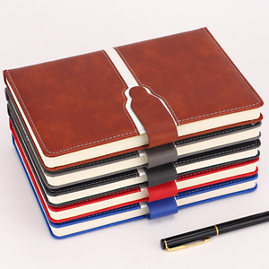 Organiseur-agenda en similicuir rouge, très demandé, avec fermeture à sangle blanche, pour notes professionnelles - Product Image 2