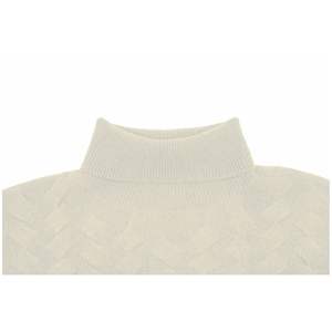 Jersey de moda para mujer personalizado OEM lana fina-Cachemira cuello alto de punto estilo chino manga larga holgada para otoño - Product Image 3