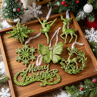 Vente en gros de nouveaux ornements de Noël nordiques à suspendre, qualité mate, décorations de Noël européennes de luxe pour la maison