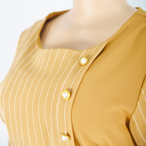 Robes de Carrière Tendance Automne-Hiver pour Femmes – Imprimé Élégant, Col Tailleur, Coupe Ajustée, Tenue de Bureau, Design Africain - Product Image 5