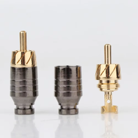 Soudure de luxe RCA prise Jack connecteur haut-parleur sortie Audio/entrée adaptateur prise plaqué or écouteur connecteur Jack