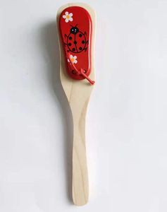 Castagnettes en bois colorées en gros, claquettes en bois avec motifs animaux et fleurs pour enfants, jouet musical rythmique - Product Image 5