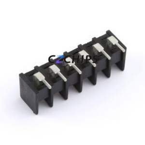 MX25R-7.62-06P-BK01-Cu-S-A Barrier Terminal Block Bent Lead Through Hole,P=7.62mm Connector Two Sides 7.62mm 1x6P Right Angle - Product Image 2