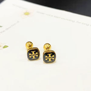 أقراط نسائية مرصعة بحروف من الفولاذ المقاوم للصدأ أقراط مرصعة بالمينا الملونة <span class=keywords><strong>m</strong></span> أقراط ذات علامات تجارية - Product Image 6