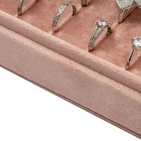 Boîte de rangement pour bagues en velours personnalisée en gros - Boîte de présentation de bijoux personnalisée en gros, porte-bagues, boîte de rangement pour bijoux