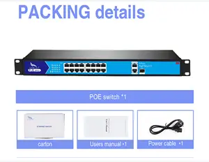 Factory Sells 16+2+1 Full Gigabit Intelligent Lightning Protection Rack Mounted PoE Switches To Prevent Network Storms