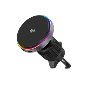 Gadgets 2024 Qi2 Certified 15W Wireless Charging Cradle Magnetic Car Phone Holder Wireless Charger for Smartphone