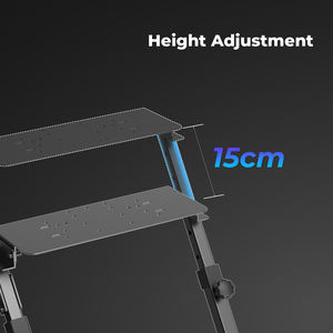 Support de <span class=keywords><strong>volant</strong></span> de course réglable en hauteur avec logo personnalisé, simulateur de cockpit, support de <span class=keywords><strong>volant</strong></span> en métal, garantie 1 an - Product Image 2