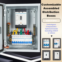 Tableau de commande électrique 380V 3P4W, disjoncteur principal MCCB 100A, disjoncteurs et RCBO, tableau de distribution triphasé pour l'alimentation d'atelier