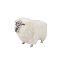 Fauteuil individuel en fibre de verre en forme de mouton, idéal pour la décoration de salon et de hall d'hôtel.
