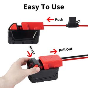 动力轮适配器兼容密尔沃基 18V 电池 <span class=keywords><strong>M</strong></span>-18 电源转换套件，带开关和保险丝，适用于骑乘玩具车和 DIY - Product Image 6