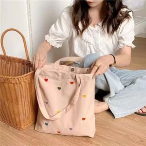OEM Wholesale Reusable <b>Large</b> Capacity Durable Plain Heart Pattern Custom Canvas Shopping Tote <b>Bag</b> - Product Image 2