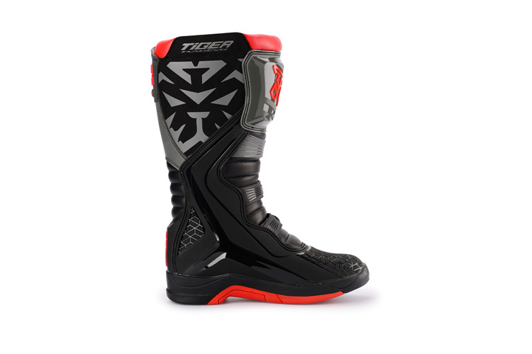 モトクロスブーツ オフロード TR TIGER MTR-T2 24cm 室内試着 TR Tiger MTR-T2 Black Gray Motocross Boots - Durable, Waterproof