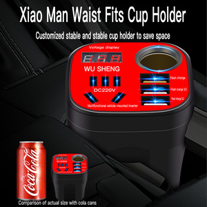Adaptateur allume-cigare de voiture avec prise de courant double USB étanche à 8 ports, sortie DC 12V <span class=keywords><strong>220V</strong></span> AC - Product Image 3