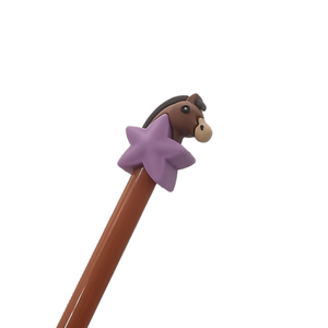 2025 silicona suave Pvc caballo perro cabeza de Animal adorable pluma Toppers <span class=keywords><strong>para</strong></span> bolígrafos con cuentas - Product Image 4